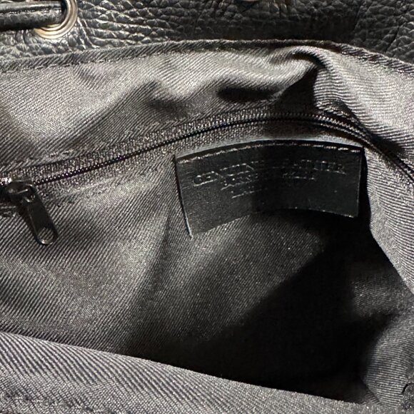 Genuine Leather Women\'s Backpack - Black